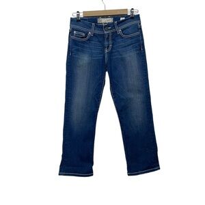 BKE Harper Medium Wash Jeans Size 26 Cropped Western Boho Denim